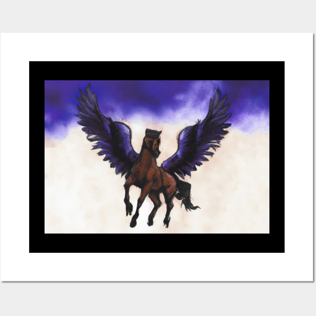 Flying Horse - Sky Horse Wall Art by MythicalWorld